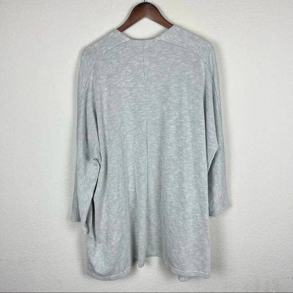 Anthropologie Donni Lagenlook Ribbed Striped Cardigan Sweater - Picture 10 of 11